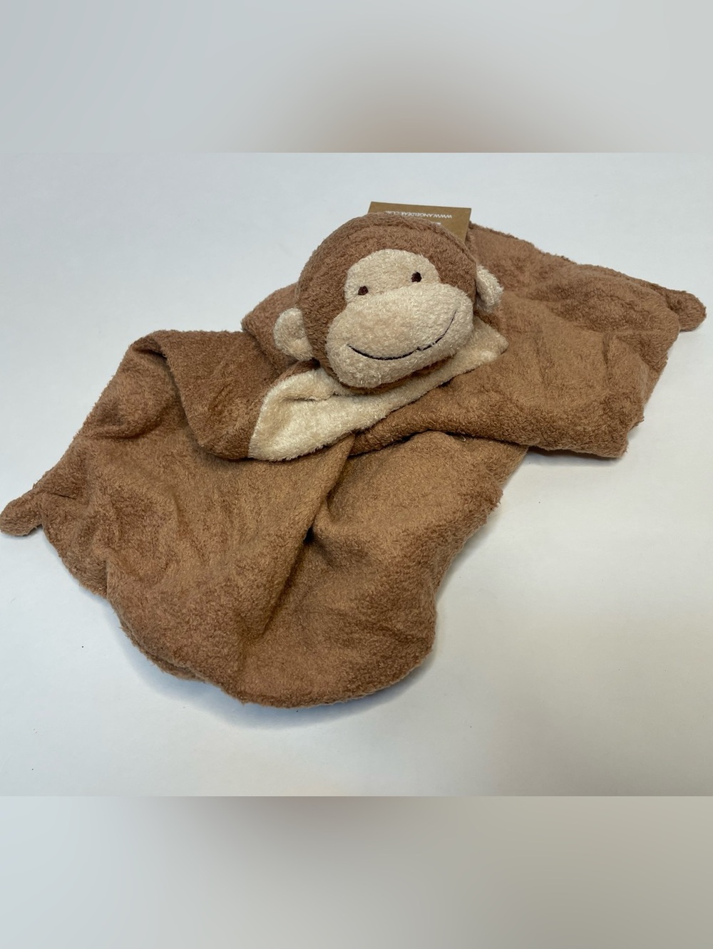 Angel Dear Monkey Lovey Security Blanket Brown Baby Plush Nursery Toy NWT